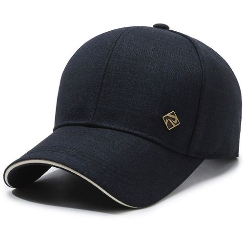 Men’s Deep Blue Baseball Cap – Breathable Everyday Hat with Subtle Logo Accent